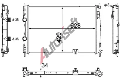 MAHLE Chladi vody MAO CR 1076 000S, CR 1076 000S