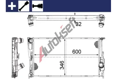 MAHLE Chladi vody MAO CR 1083 000S, CR 1083 000S