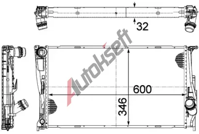 MAHLE Chladi vody MAO CR 1084 000P, CR 1084 000P