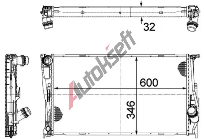 MAHLE Chladi vody MAO CR 1085 000P, CR 1085 000P