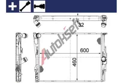 MAHLE Chladi vody MAO CR 1087 000S, CR 1087 000S