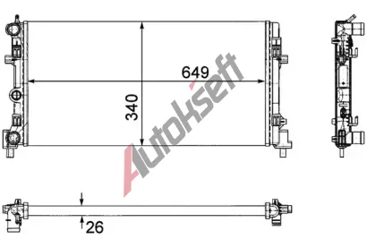 MAHLE Chladi vody MAO CR 1096 000P, CR 1096 000P