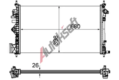 MAHLE Chladi� vody MAO CR 1100 000P, CR 1100 000P