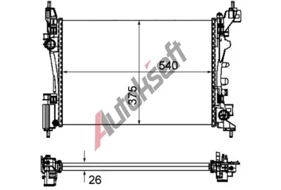 MAHLE Chladi vody MAO CR 1121 000P, CR 1121 000P