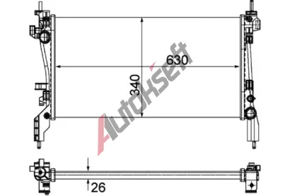 MAHLE Chladi vody MAO CR 1122 000P, CR 1122 000P