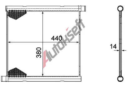 MAHLE Chladi vody MAO CR 1124 000P, CR 1124 000P
