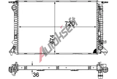 MAHLE Chladi vody MAO CR 1134 000P, CR 1134 000P