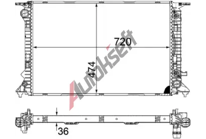 MAHLE Chladi vody MAO CR 1134 000S, CR 1134 000S