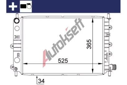 MAHLE Chladi vody MAO CR 1142 000S, CR 1142 000S