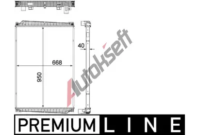 MAHLE Chladi vody MAO CR 1149 000P, CR 1149 000P