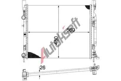MAHLE Chladi vody MAO CR 1155 000S, CR 1155 000S