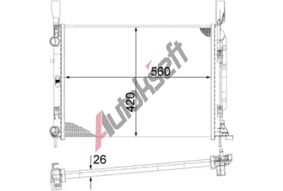 MAHLE Chladi vody MAO CR 1156 000S, CR 1156 000S