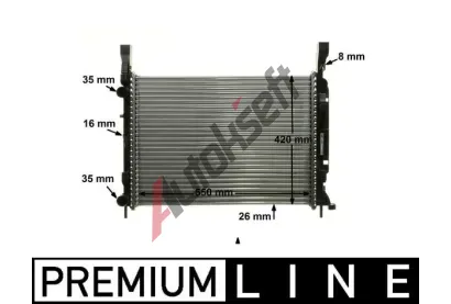 MAHLE Chladi vody MAO CR 1157 000P, CR 1157 000P