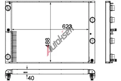 MAHLE Chladi� vody MAO CR 1158 000P, CR 1158 000P