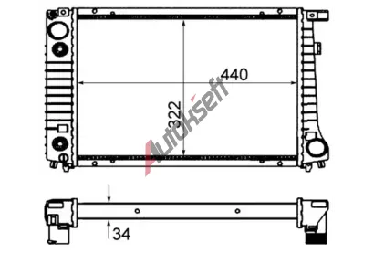 MAHLE Chladič vody MAO CR 117 000S, CR 117 000S MAHLE Chladič vody MAO CR 117 000S, CR 117 000S