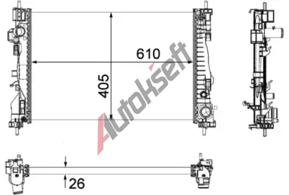 MAHLE Chladi vody MAO CR 1178 000P, CR 1178 000P