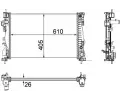 MAHLE Chladi vody MAO CR 1180 000P, CR 1180 000P