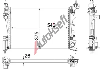 MAHLE Chladi vody MAO CR 1182 000P, CR 1182 000P