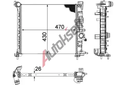 MAHLE Chladi vody MAO CR 1188 000P, CR 1188 000P