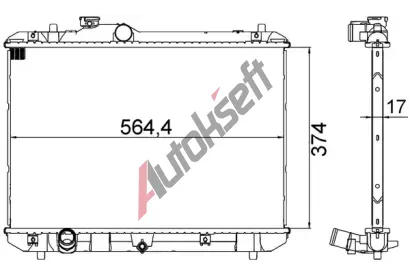 MAHLE Chladi vody MAO CR 1194 000S, CR 1194 000S
