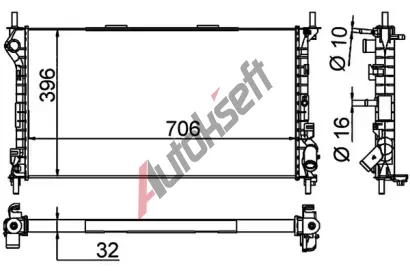MAHLE Chladi vody MAO CR 1196 000P, CR 1196 000P