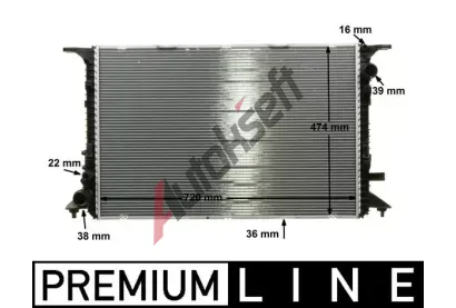 MAHLE Chladi vody MAO CR 1201 000P, CR 1201 000P