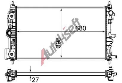 MAHLE Chladi vody MAO CR 1238 000S, CR 1238 000S