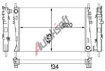 MAHLE Chladi vody MAO CR 1348 000S, CR 1348 000S