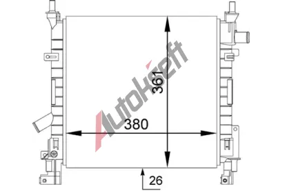 MAHLE Chladi vody MAO CR 1350 000S, CR 1350 000S