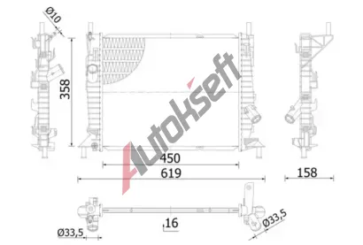 MAHLE Chladič vody MAO CR 1352 000S, CR 1352 000S MAHLE Chladič vody MAO CR 1352 000S, CR 1352 000S