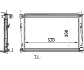 MAHLE Chladi vody MAO CR 1355 000P, CR 1355 000P