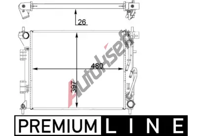 MAHLE Chladi vody MAO CR 1405 000P, CR 1405 000P