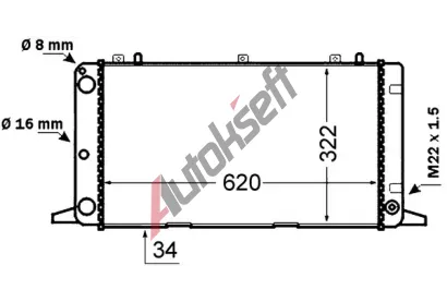 MAHLE Chladi vody MAO CR 1415 000S, CR 1415 000S
