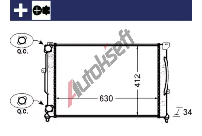 MAHLE Chladi vody MAO CR 1423 000S, CR 1423 000S