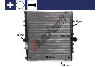 MAHLE Chladi vody MAO CR 1436 000S, CR 1436 000S