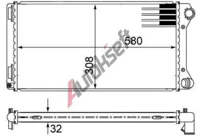 MAHLE Chladi vody MAO CR 1444 000S, CR 1444 000S