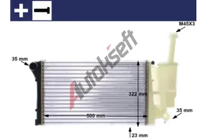 MAHLE Chladi vody MAO CR 1451 000S, CR 1451 000S