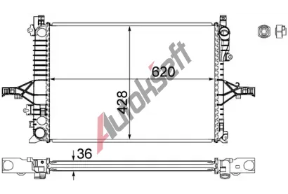 MAHLE Chladi vody MAO CR 1546 000S, CR 1546 000S