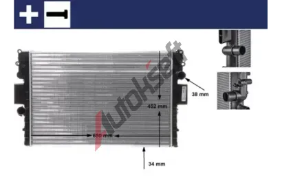 MAHLE Chladi vody MAO CR 1551 000S, CR 1551 000S