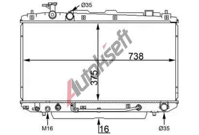 MAHLE Chladi vody MAO CR 1568 000S, CR 1568 000S