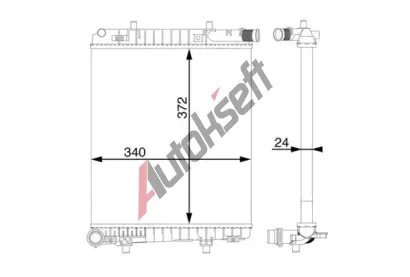 MAHLE Chladi� vody MAO CR 1590 000S, CR 1590 000S