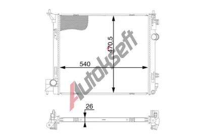 MAHLE Chladič vody MAO CR 1594 000S, CR 1594 000S MAHLE Chladič vody MAO CR 1594 000S, CR 1594 000S