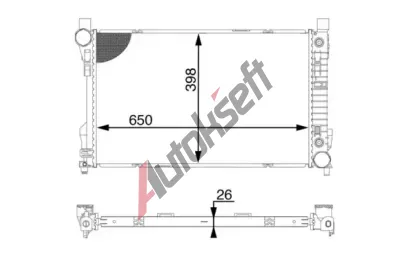 MAHLE Chladič vody MAO CR 1602 000S, CR 1602 000S MAHLE Chladič vody MAO CR 1602 000S, CR 1602 000S