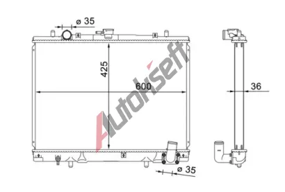 MAHLE Chladi vody MAO CR 1608 000S, CR 1608 000S
