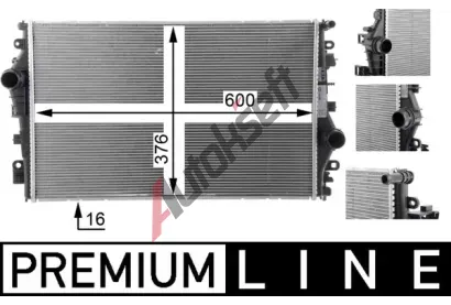 MAHLE Chladič vody MAO CR 1658 000P, CR 1658 000P MAHLE Chladič vody MAO CR 1658 000P, CR 1658 000P