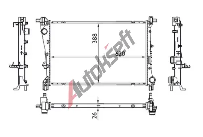 MAHLE Chladi vody MAO CR 1664 000S, CR 1664 000S