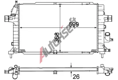 MAHLE Chladi vody MAO CR 1687 000S, CR 1687 000S