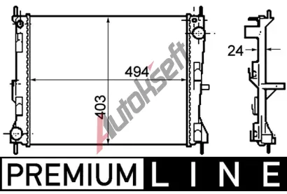 MAHLE Chladi vody MAO CR 1691 000P, CR 1691 000P