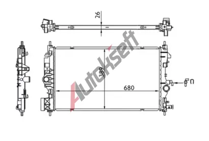 MAHLE Chladi� vody MAO CR 1697 000S, CR 1697 000S