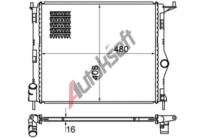MAHLE Chladi vody MAO CR 1765 000S, CR 1765 000S